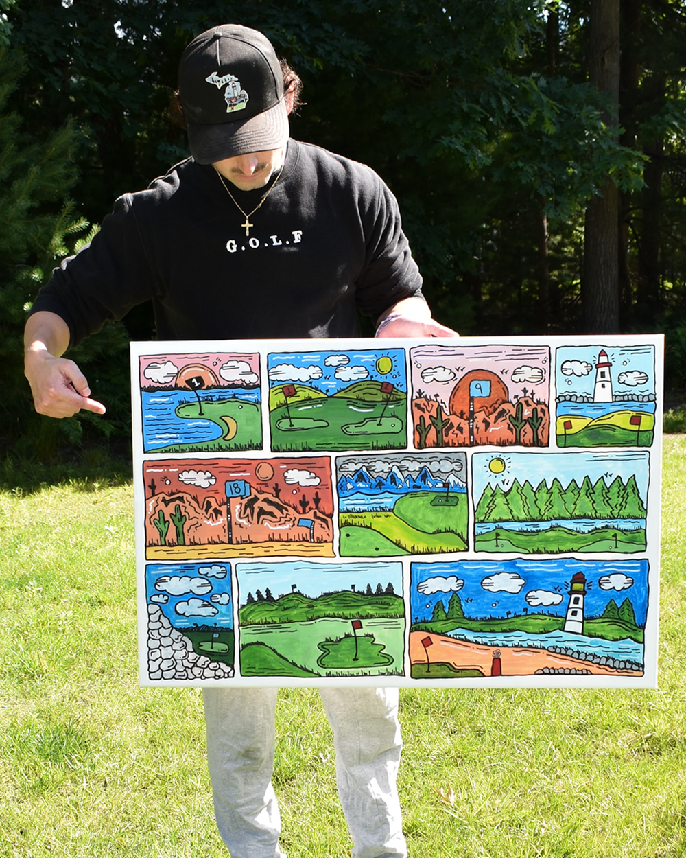 Golf Scenary Painting