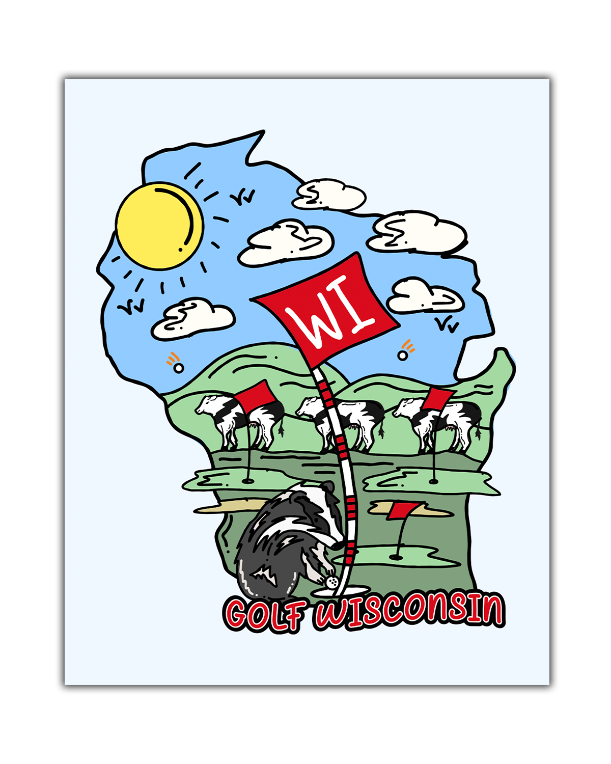 Golf Wisconsin Poster