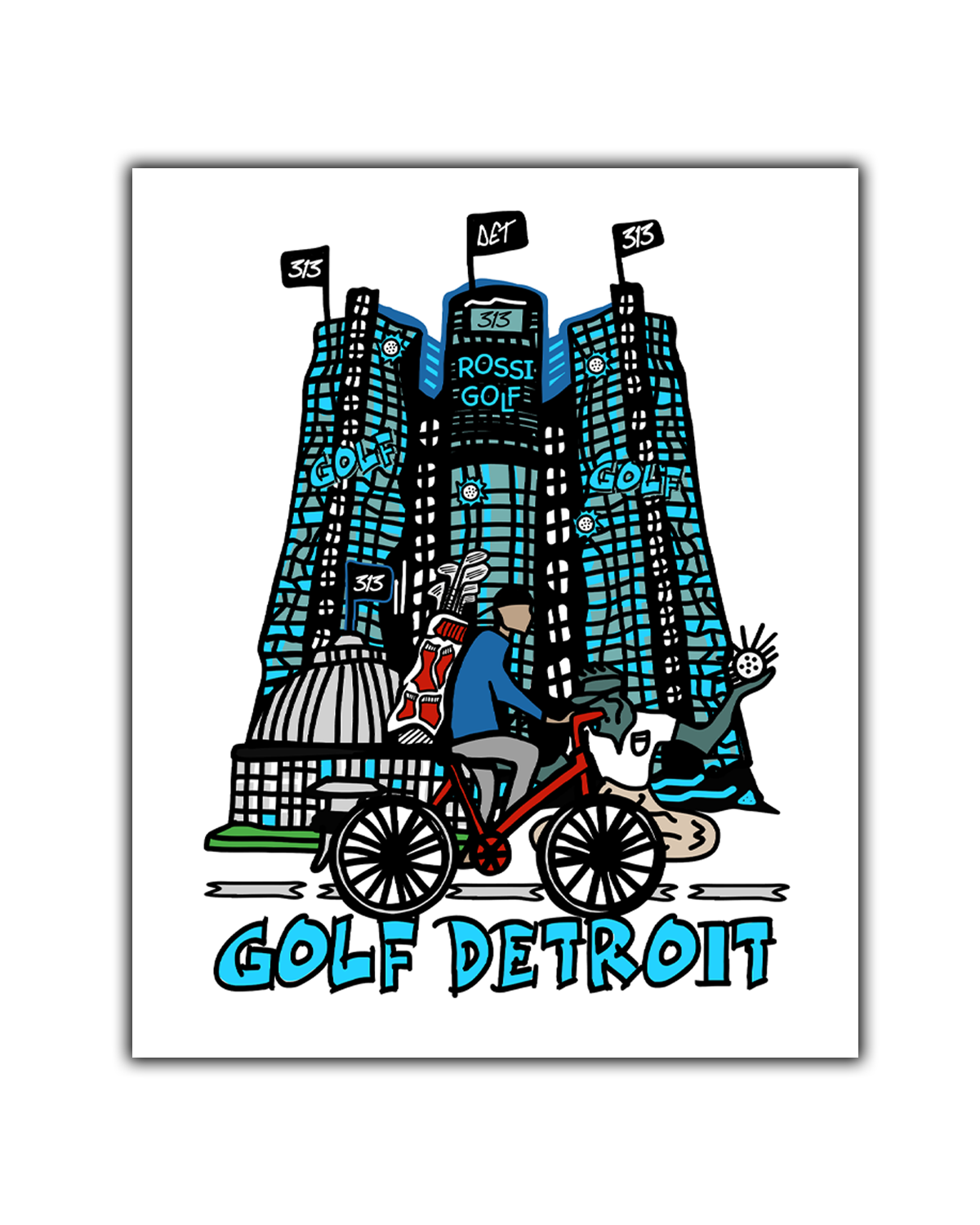 Golf Detroit Poster