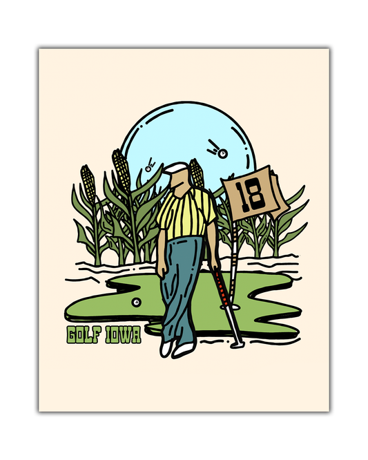 Golf Iowa Poster