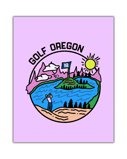 Golf Oregon Poster