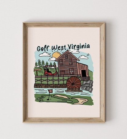 Golf West Virginia Poster