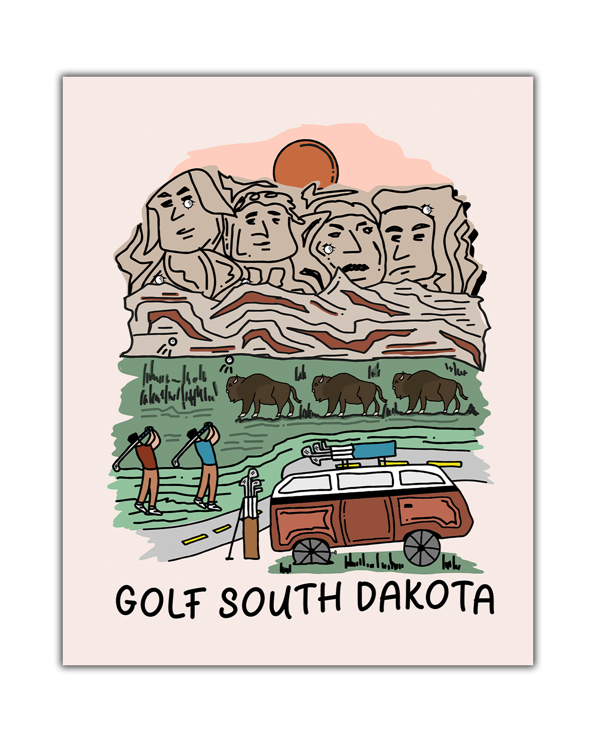 Golf South Dakota Poster