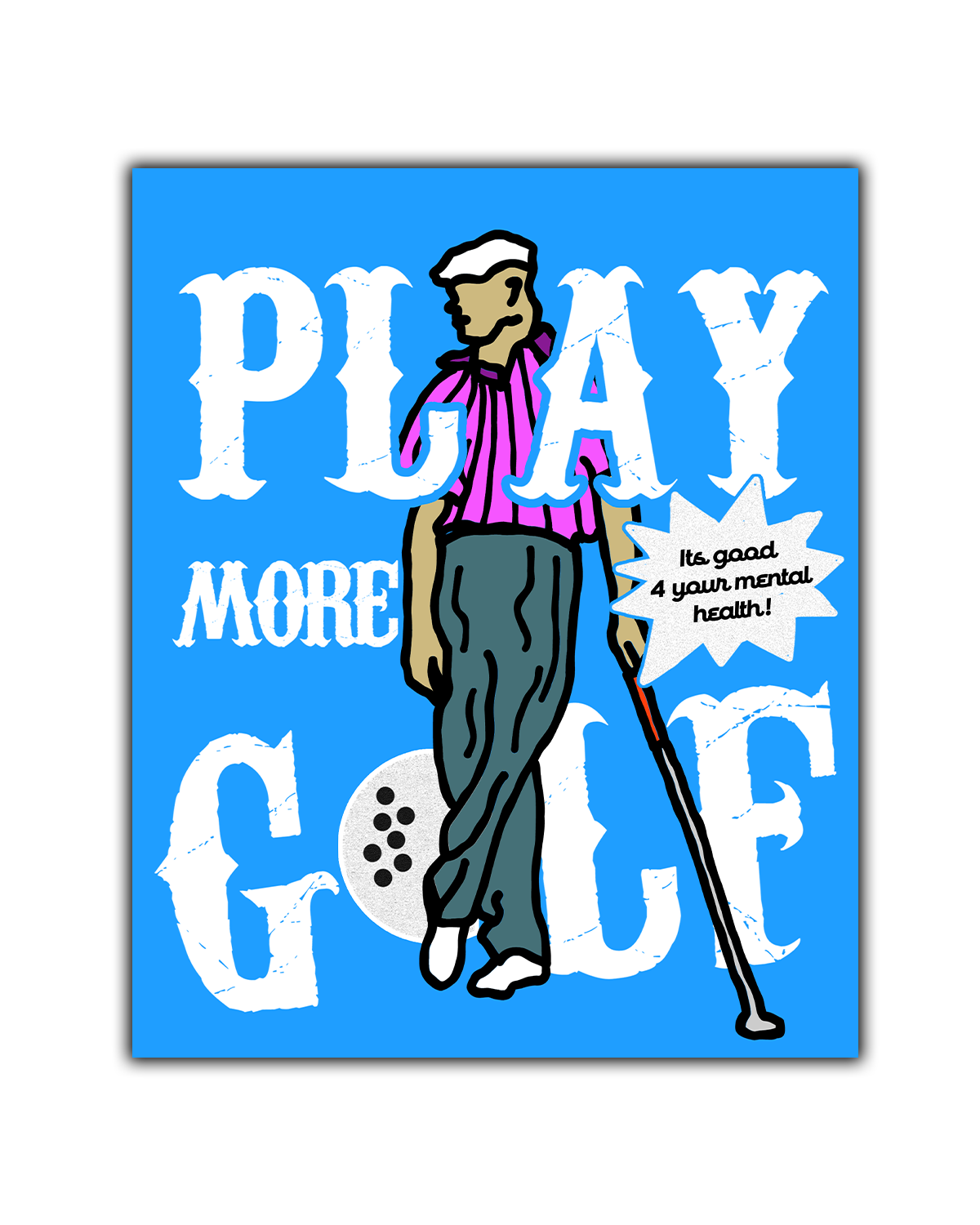 Play More Golf Poster