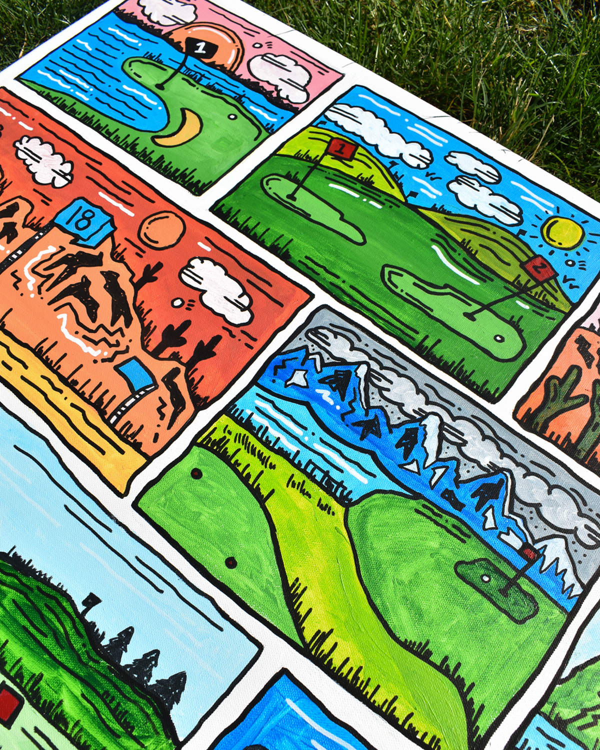 Golf Scenary Painting