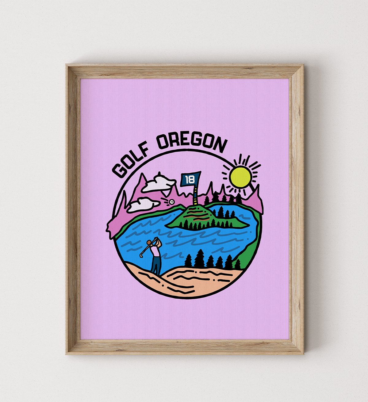 Golf Oregon Poster