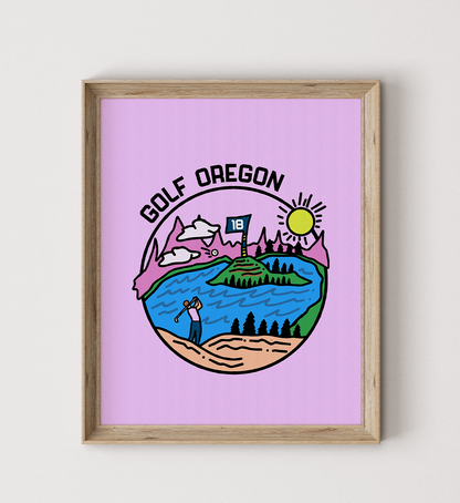 Golf Oregon Poster