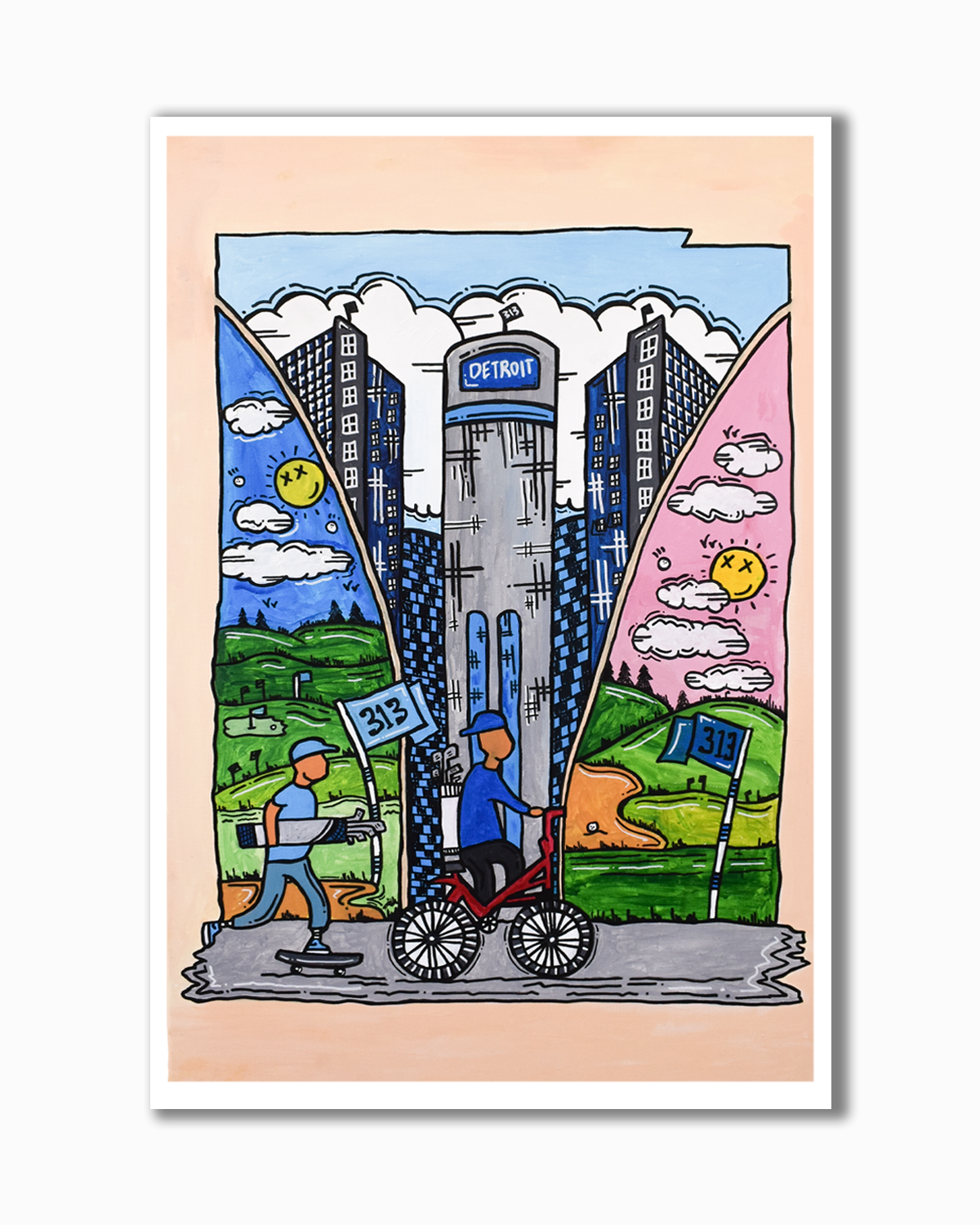 Golf Detroit Print