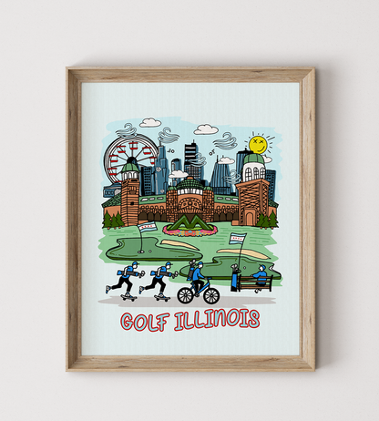 Golf Illinois Poster