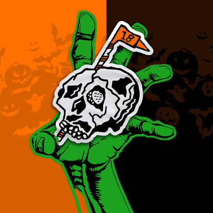 Flagstick Skull Sticker