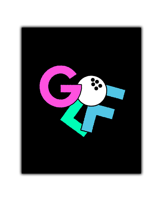 Golf Typography Poster