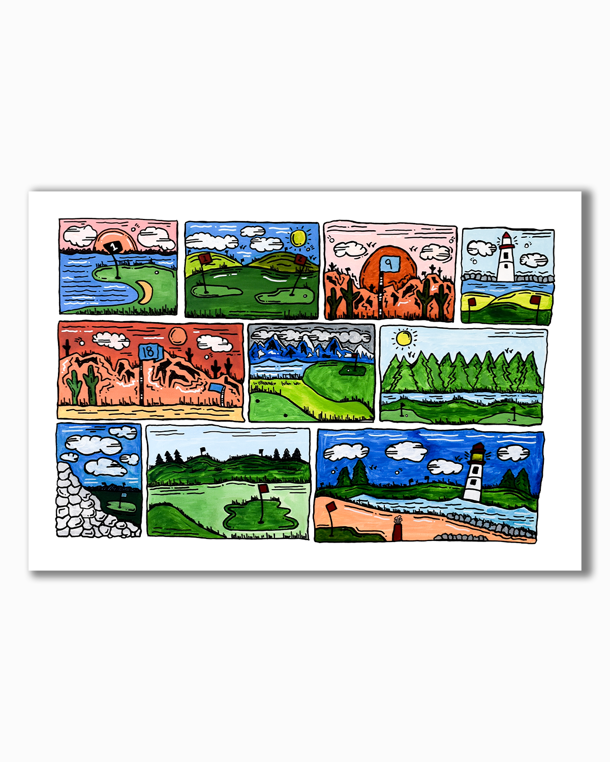 Golf Scenery Print