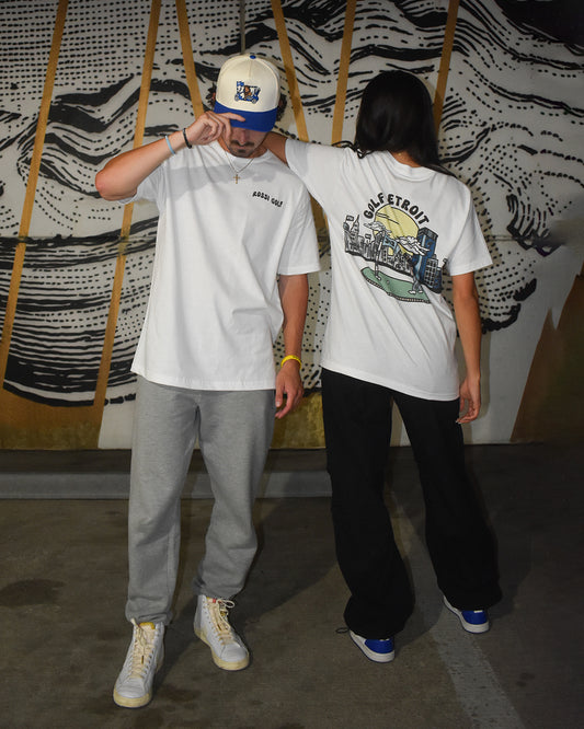 Golf Detroit White Tee