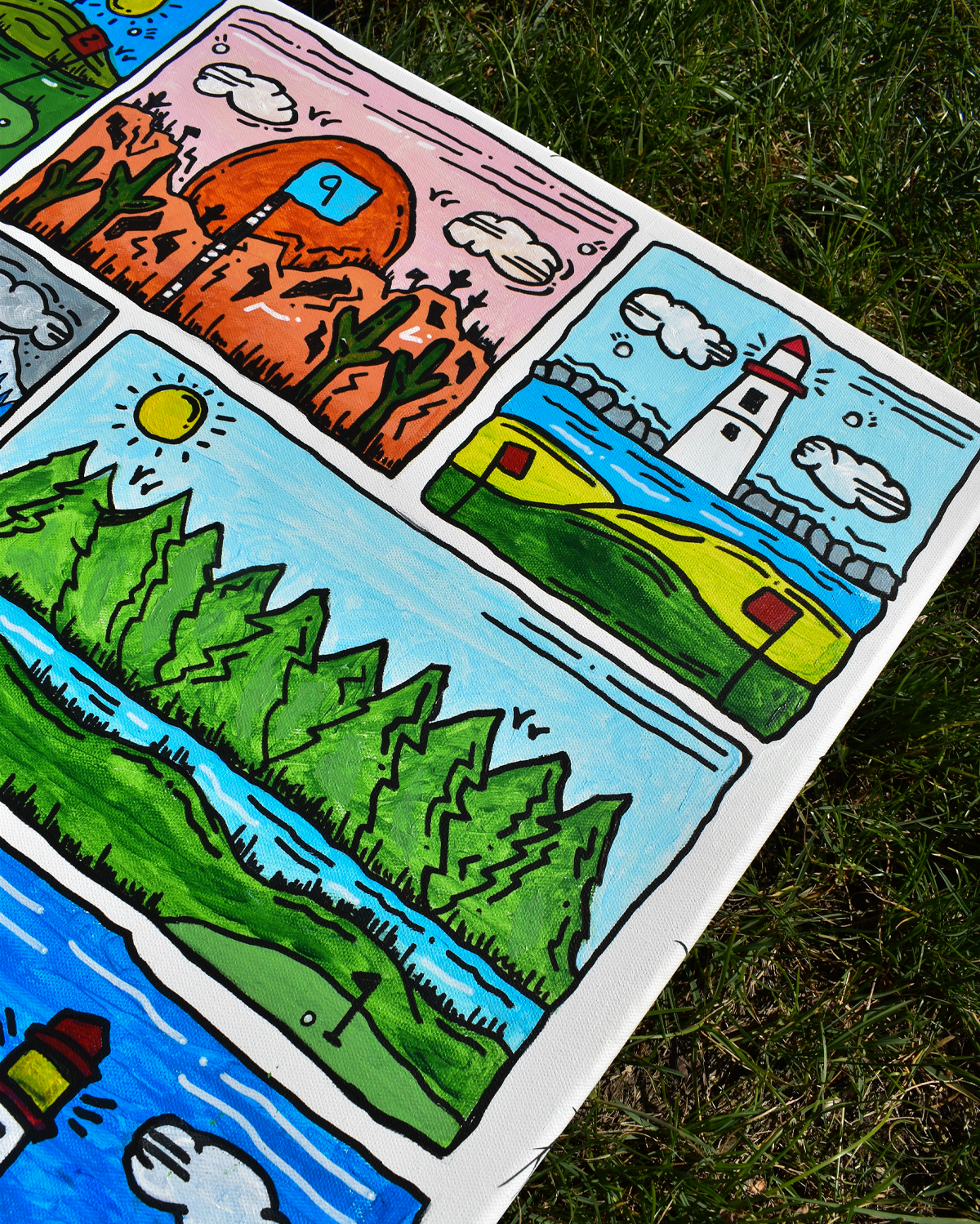 Golf Scenary Painting