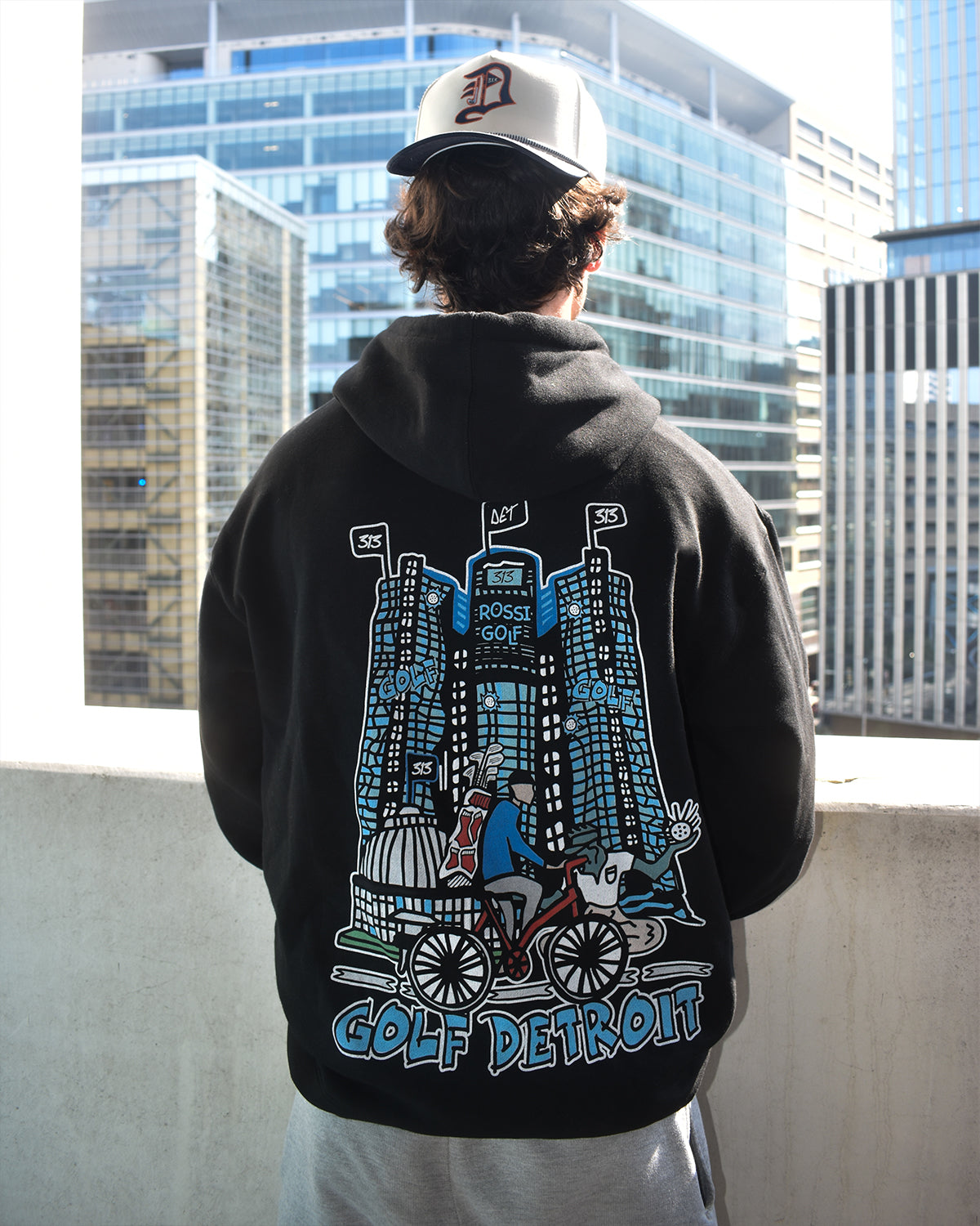 Golf Detroit Black Hoodie