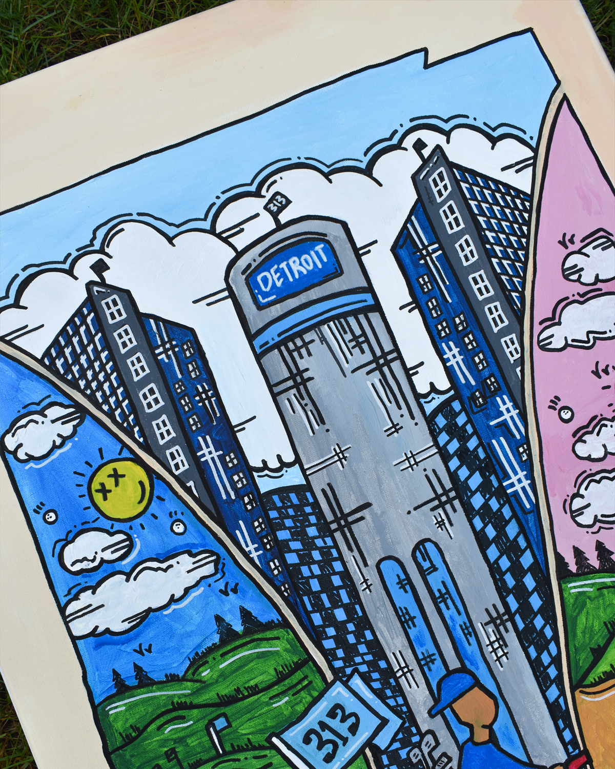Golf Detroit Painting