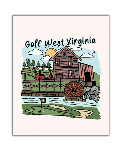 Golf West Virginia Poster