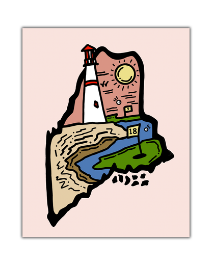 Golf Maine Poster