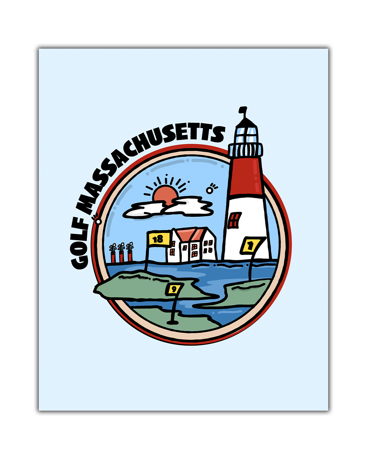 Golf Massachusetts Poster