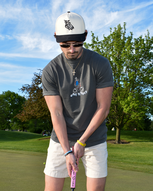 Golf Detroit Faded Black Tee