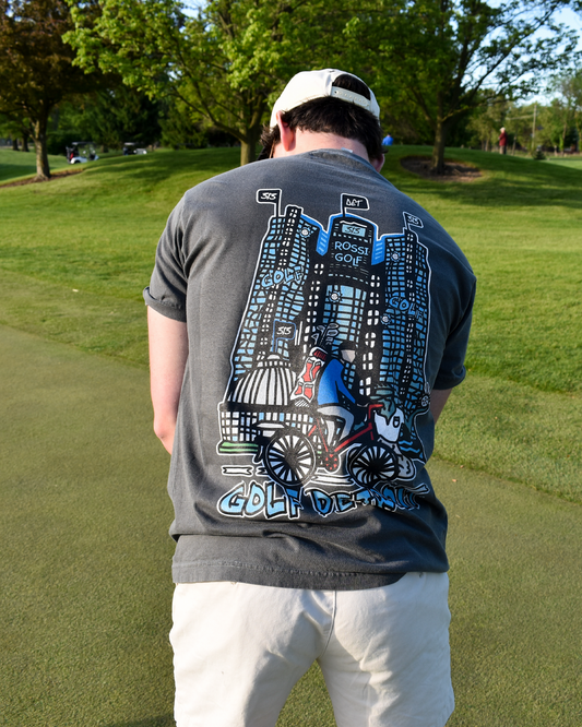 Golf Detroit Faded Black Tee