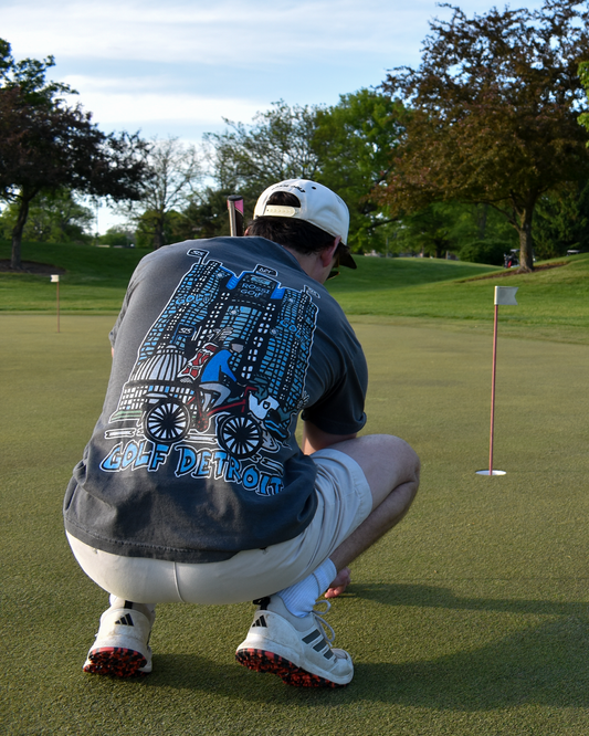 Golf Detroit Faded Black Tee