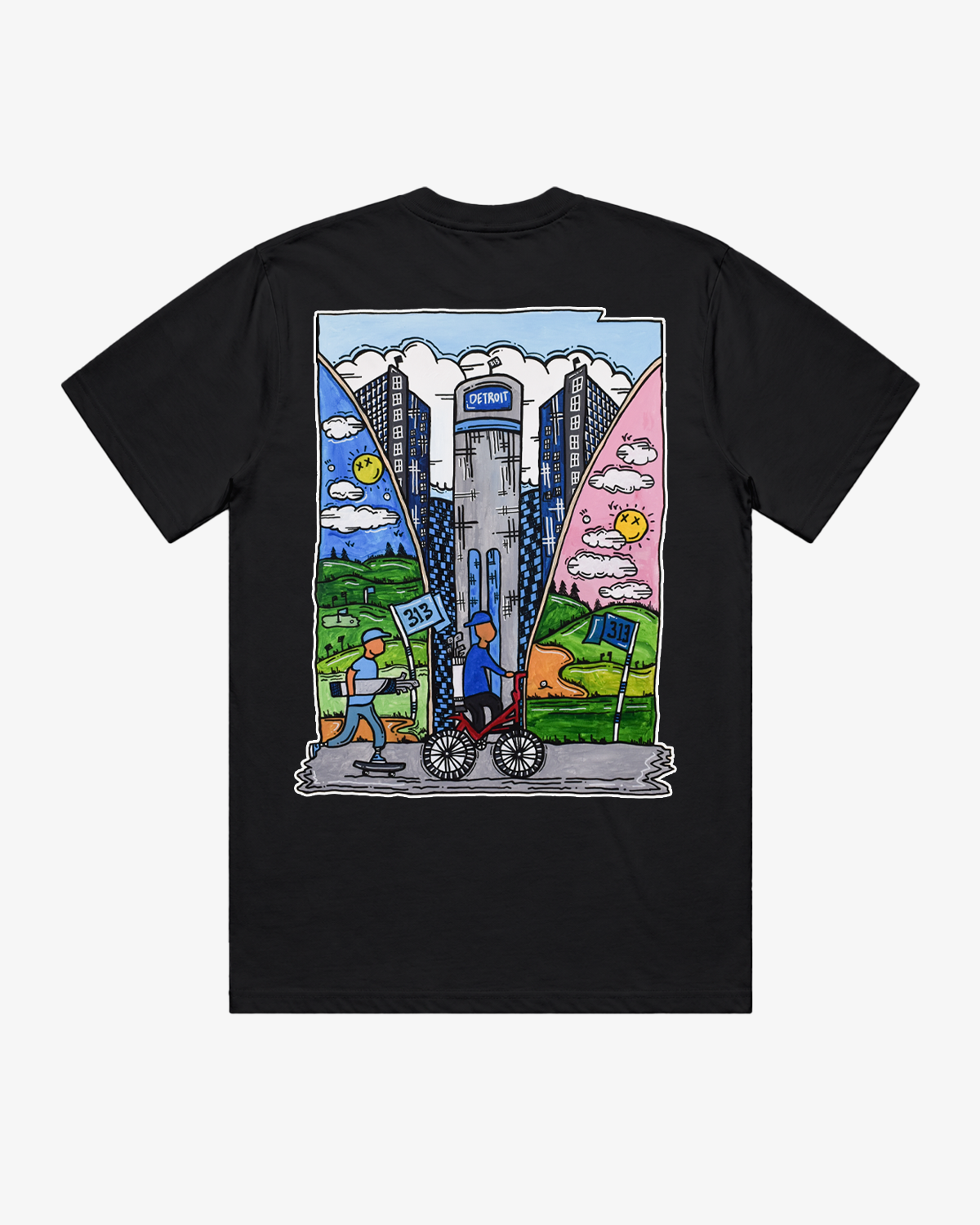 Golf Detroit Painting Tee