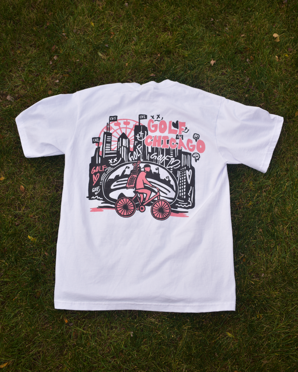 Golf Chicago White Tee, Size Large SALE