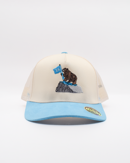 Flag Bearer Baby Blue Trucker Hat (One left)