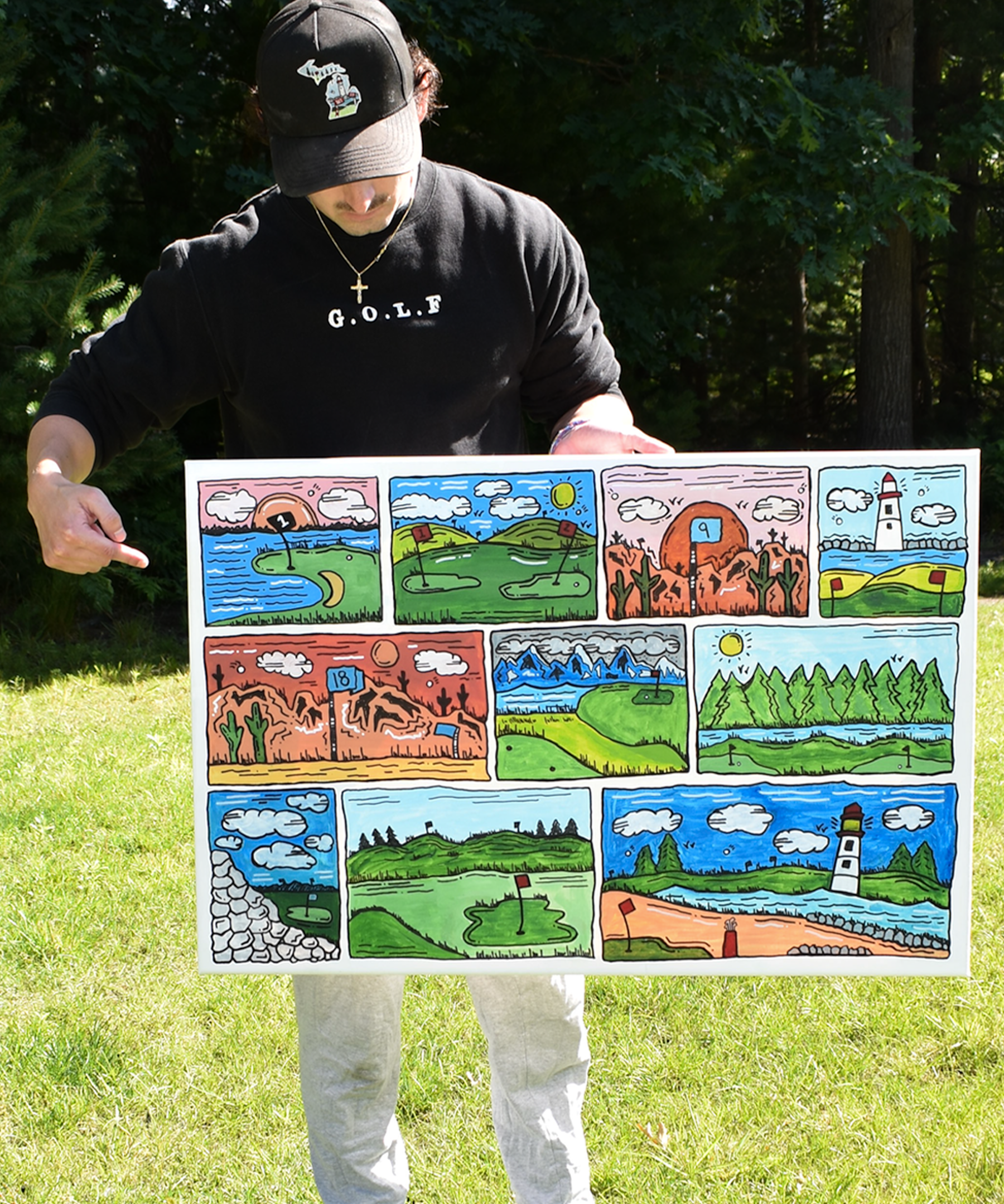 Golf Scenary Painting