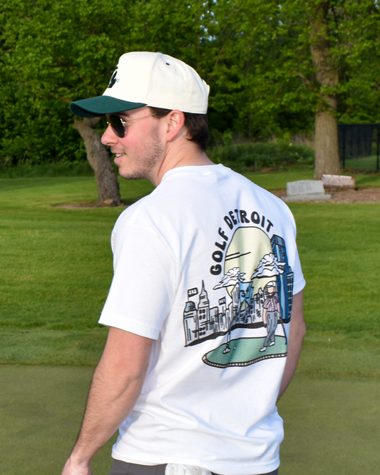 Golf Detroit White Tee