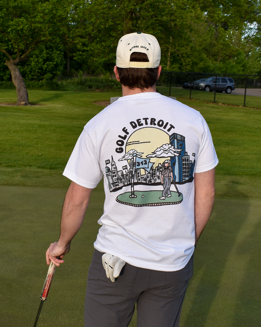 Golf Detroit White Tee
