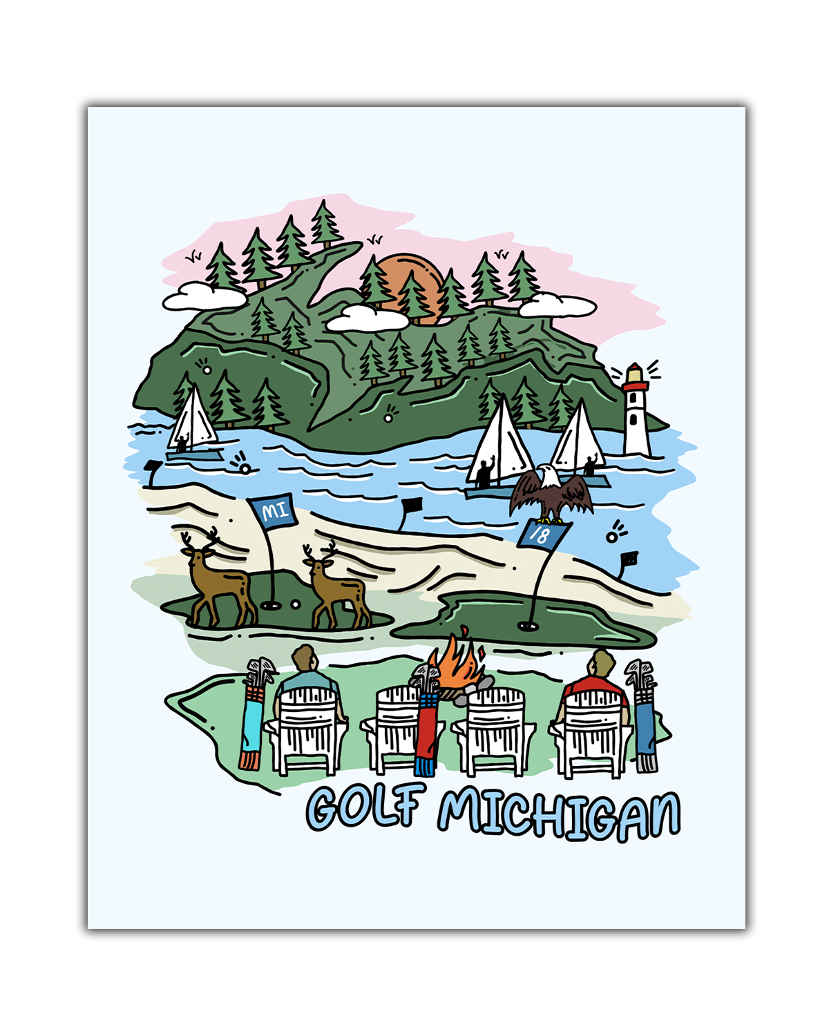 Golf Michigan Poster