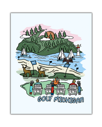 Golf Michigan Poster