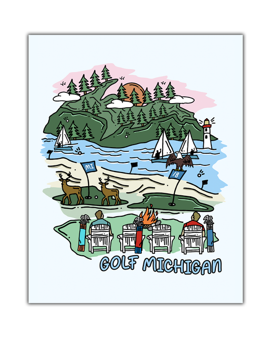 Golf Michigan Poster