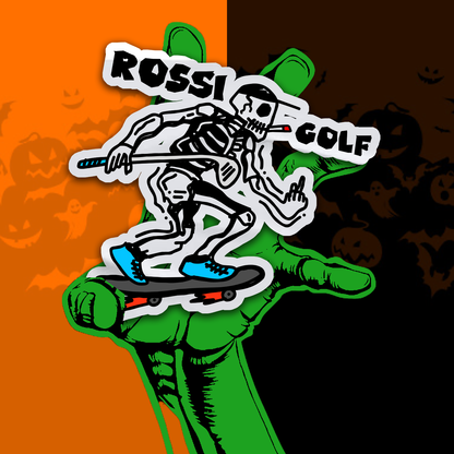 Skating Skeleton Sticker