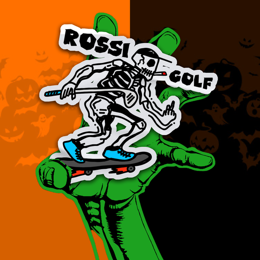 Skating Skeleton Sticker