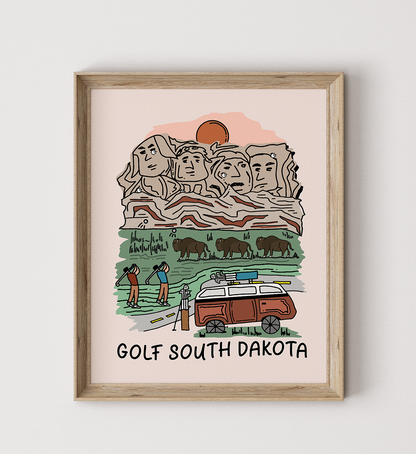Golf South Dakota Poster
