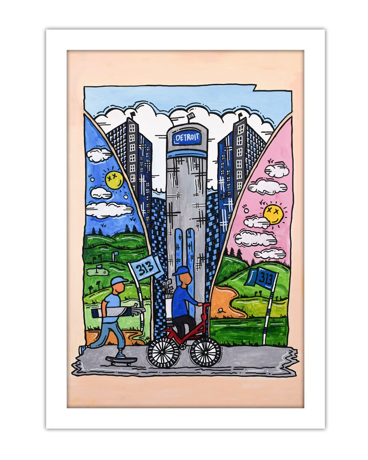 Golf Detroit Painting