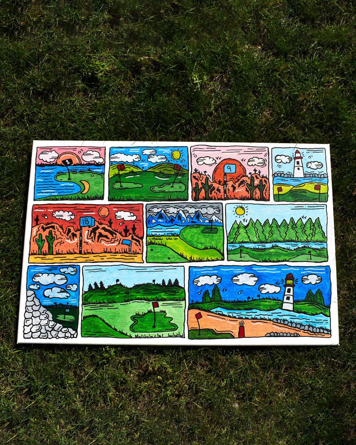 Golf Scenary Painting
