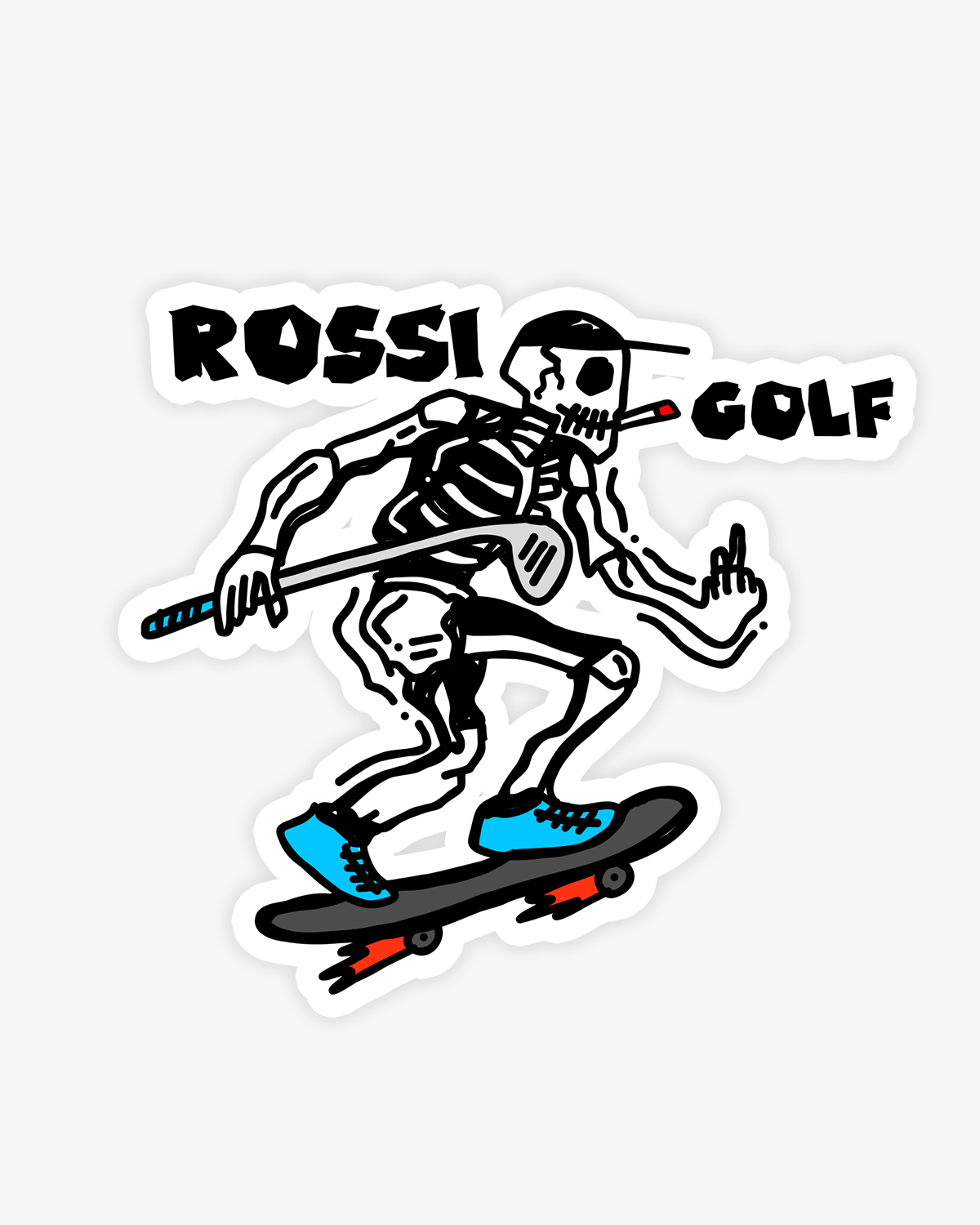 Sk8er Skeleton Sticker