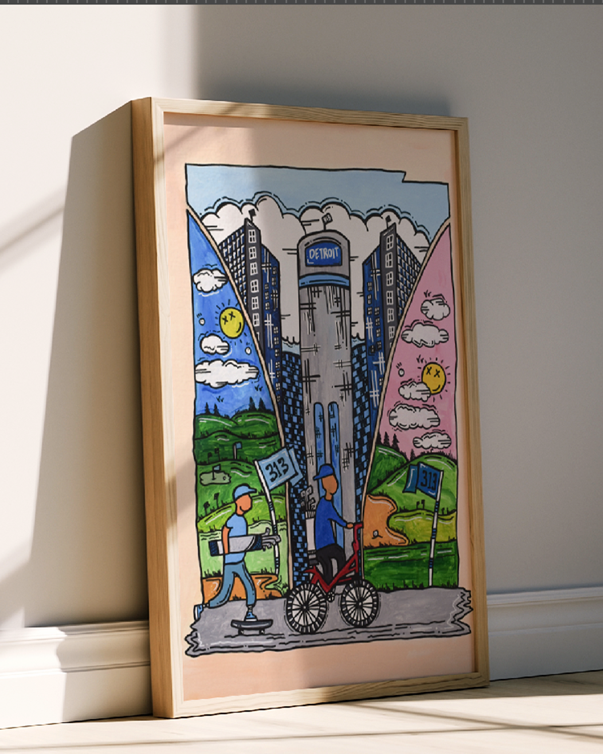 Golf Detroit Print