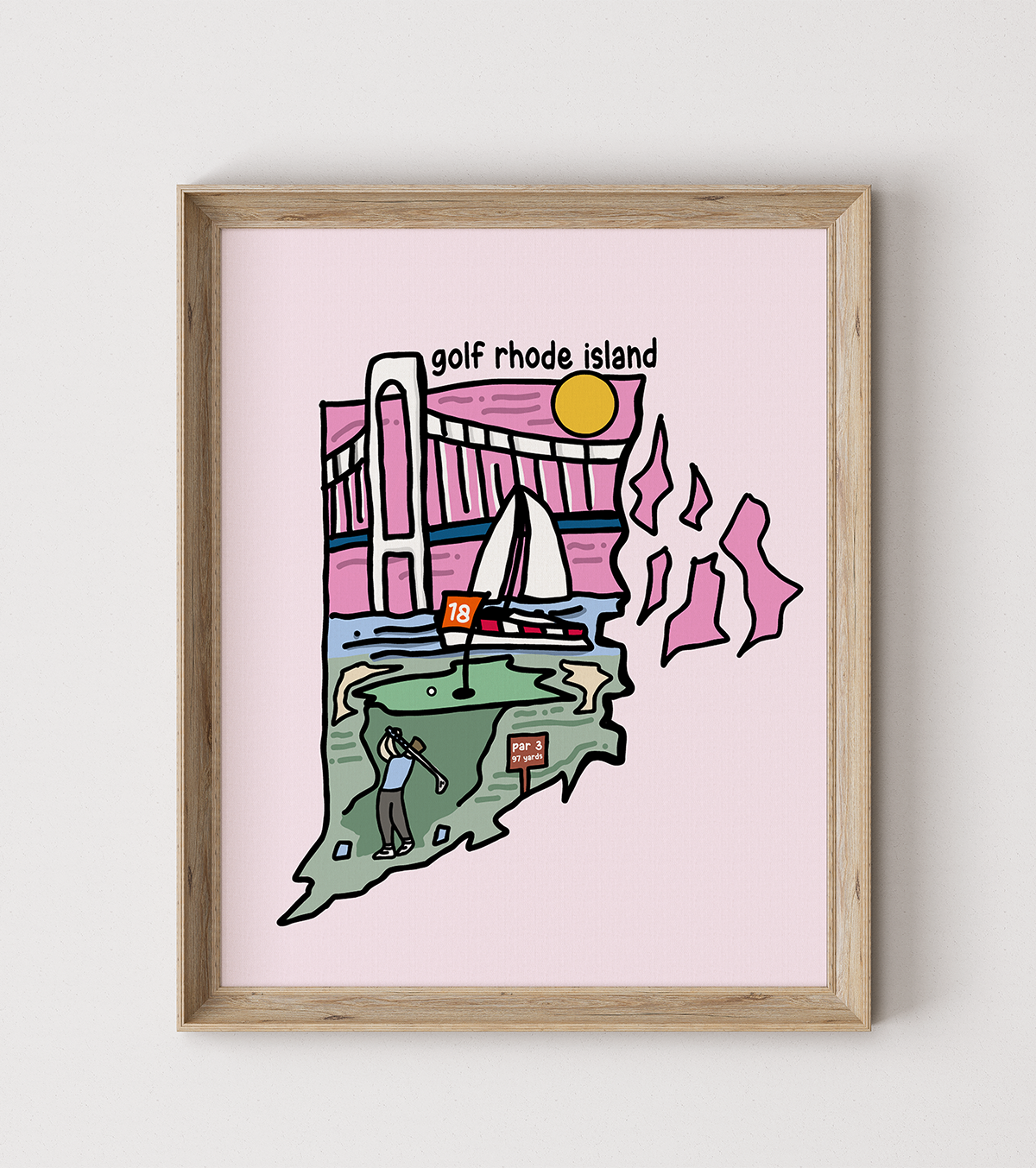 Golf Rhode Island Poster