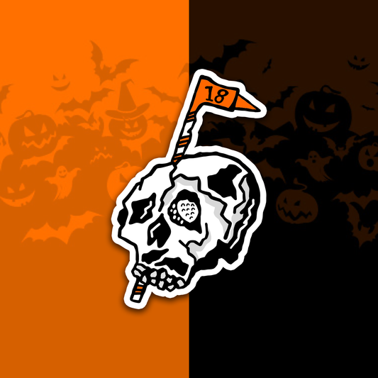 Flagstick Skull Sticker