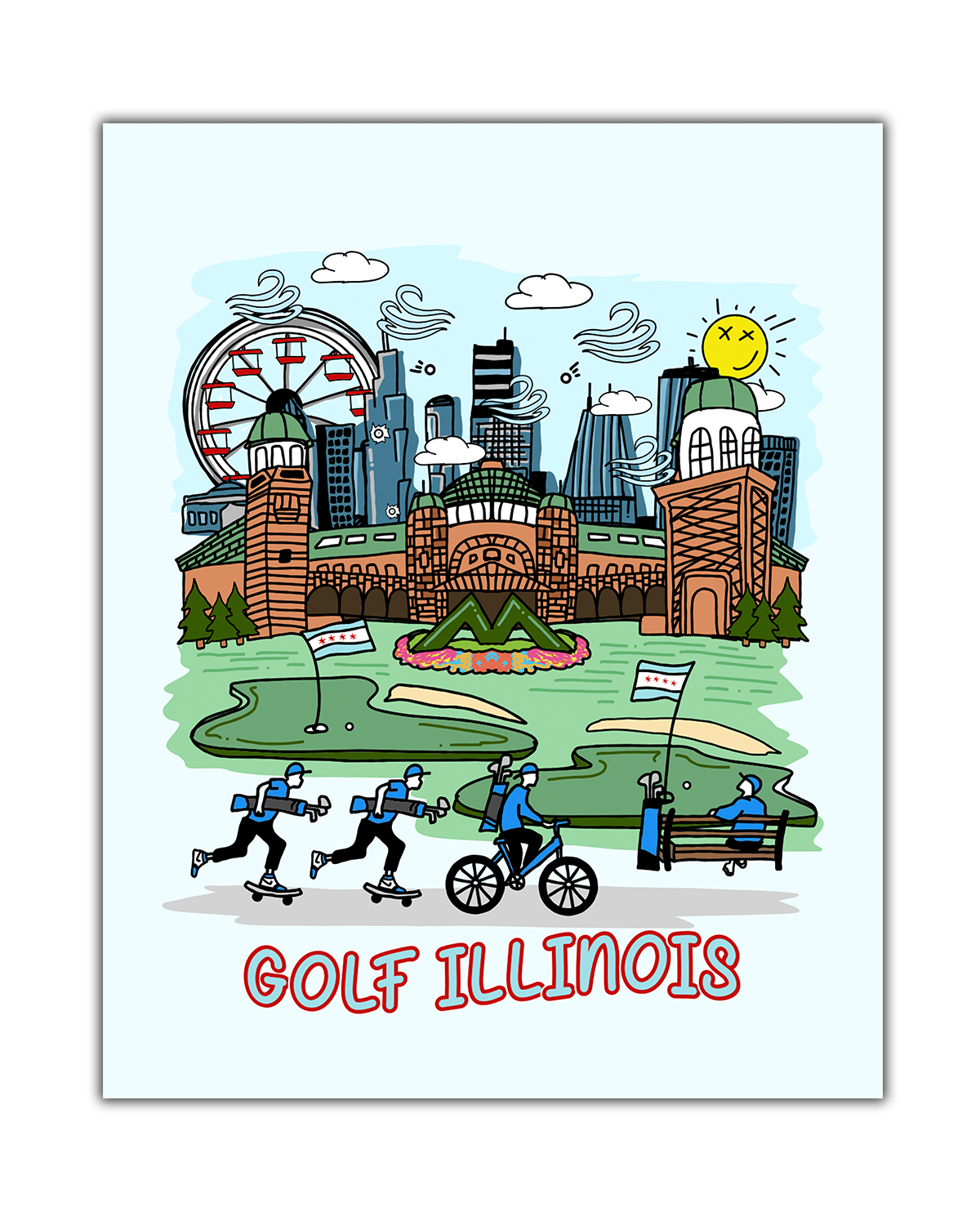 Golf Illinois Poster