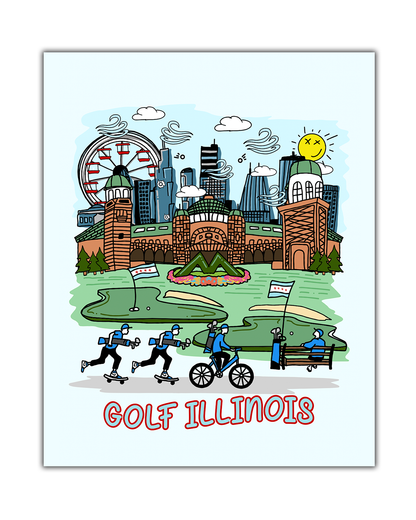 Golf Illinois Poster