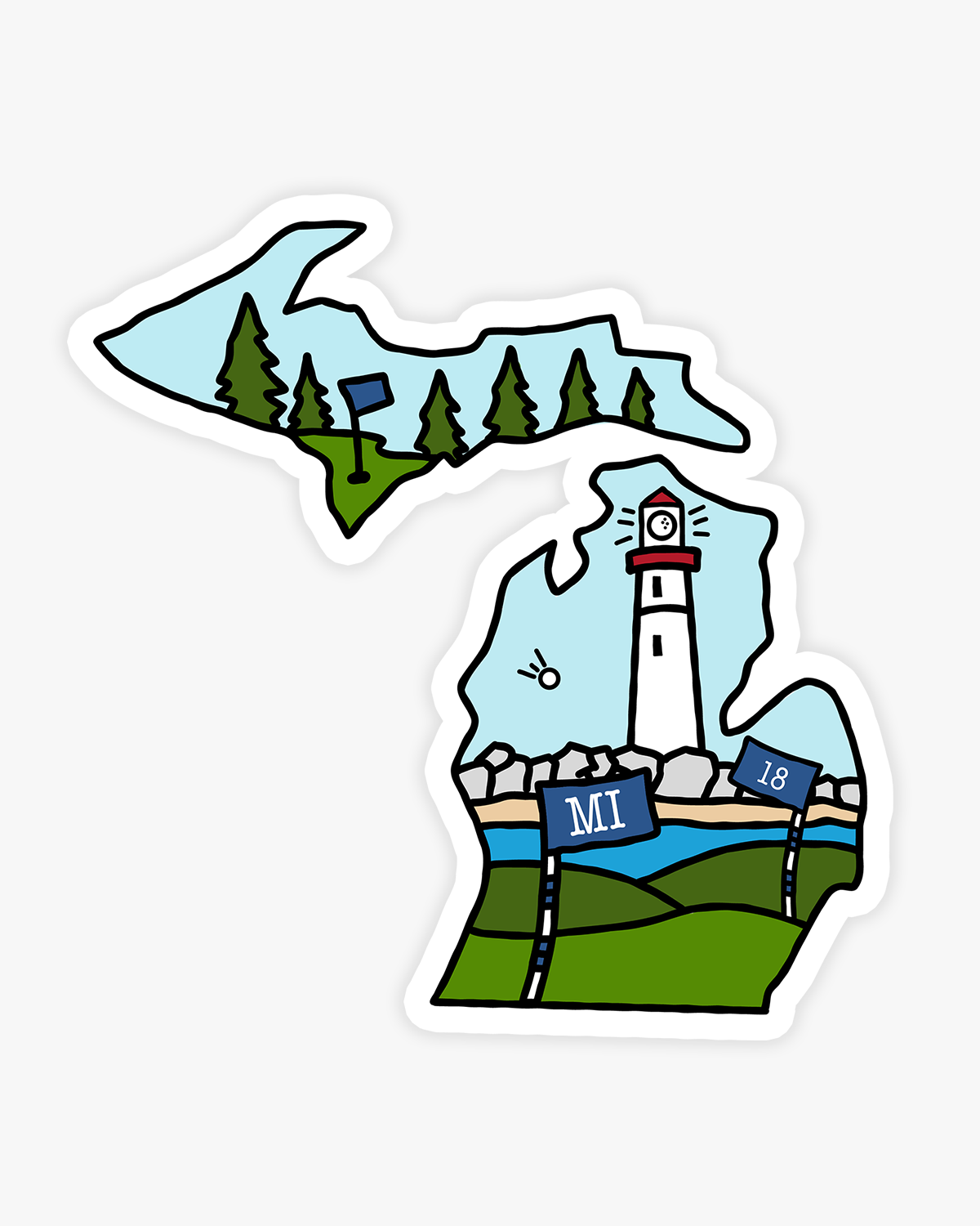 Golf Michigan Sticker