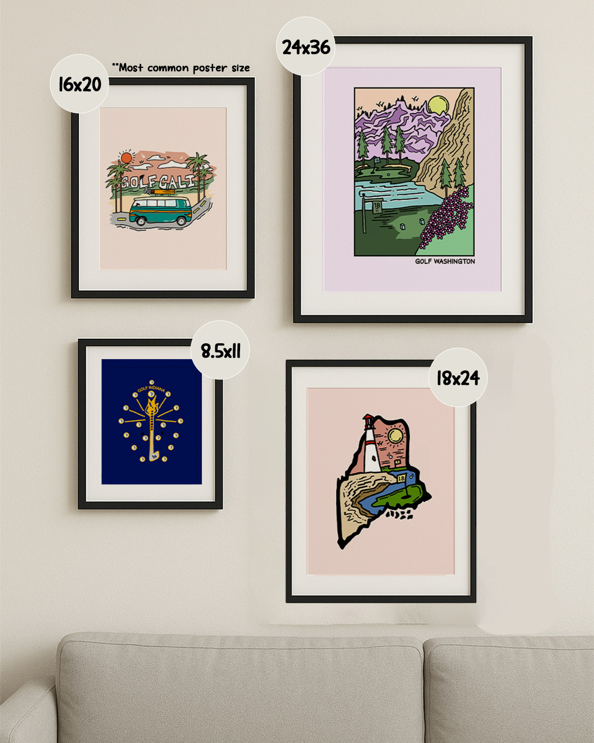 Golf New Jersey Poster