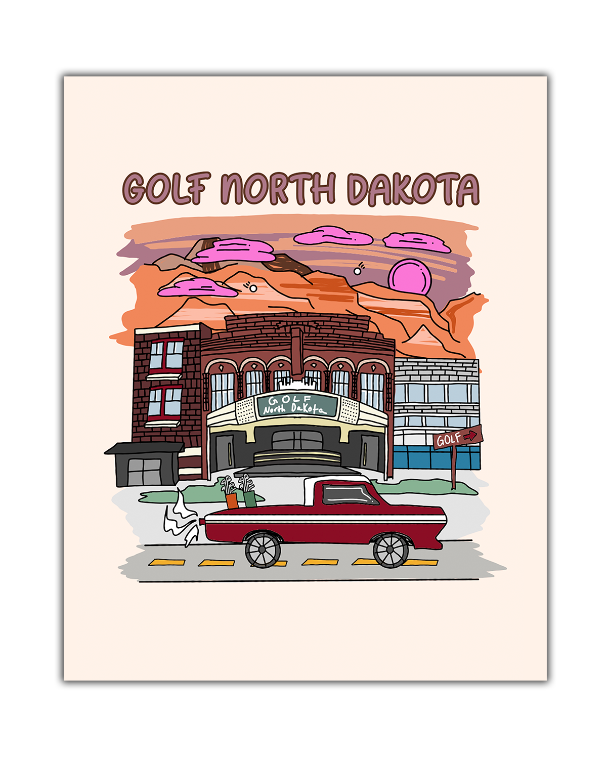 Golf North Dakota Poster