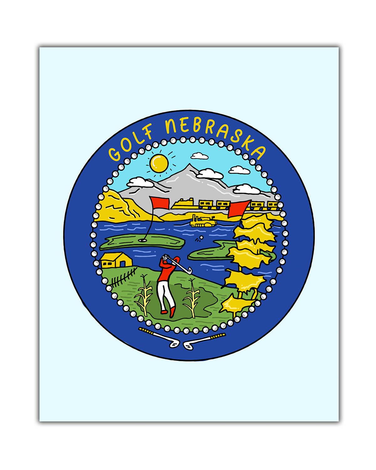 Golf Nebraska Poster